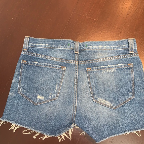 J BRAND high rise blue denim shorts - Picture 7 of 8